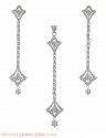 White Gold Designer Pendant Set - Click here to buy online - 751 only..