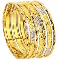 22 Kt Gold Bangles - Click here to buy online - 2,516 only..