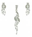 Designer White Gold Pendant Set - Click here to buy online - 433 only..