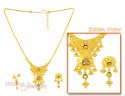 Gold Indian Necklace Set - Click here to buy online - 894 only..