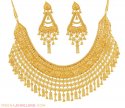 Click here to View - 22Kt Gold Bridal Necklace and Earrings Set 