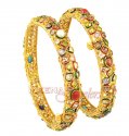 22Kt Gold Antique Bangles - Click here to buy online - 2,209 only..
