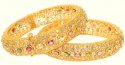 22Karat Gold Polki Diamond Bangles - Click here to buy online - 10,029 only..