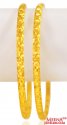 22k Gold Bangles (2pc) - Click here to buy online - 2,645 only..