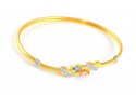 Click here to View - Gold Bangle with Colored Signity 