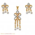 Signity Two Tone Pendant Set - Click here to buy online - 899 only..