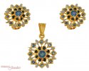 22Kt Gold Sapphire Pendant Set - Click here to buy online - 425 only..