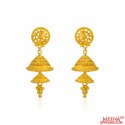 22kt Gold Floral Jhumkhi Earring - Click here to buy online - 1,867 only..