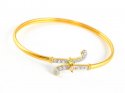 Click here to View - Gold Bangle with Star Signity 