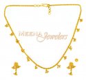 22K Yellow Gold Three Piece Necklace Set - Click here to buy online - 543 only..