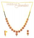 22Kt Gold Ruby and  Sapphire Set - Click here to buy online - 1,911 only..
