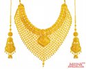 22Kt Gold Necklace Earring Set - Click here to buy online - 13,540 only..