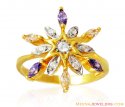 Colored Stones Star Shaped Ring 22k - Click here to buy online - 381 only..