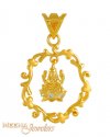 22K Gold Laxmi Pendant with CZ - Click here to buy online - 181 only..