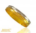 Two Tone Wedding band (22Kt) - Click here to buy online - 258 only..