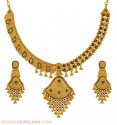 22Kt Meenakari Necklace Set - Click here to buy online - 2,741 only..