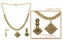 22Kt Gold Antique Necklace Set - Click here to buy online - 1,271 only..