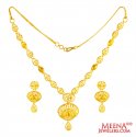 22 Karat Yellow Gold Necklace Set - Click here to buy online - 2,303 only..