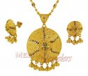 22K Gold Pendant Set - Click here to buy online - 828 only..