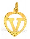 22Kt Gold Initial Pendant - Click here to buy online - 62 only..