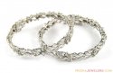 Click here to View - White Gold Diamond Bangles with 18k 