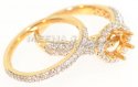 18Kt Yellow Gold Diamond Ring - Click here to buy online - 2,666 only..
