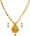 22karat Gold Temple Necklace Set - Click here to buy online - 7,400 only..