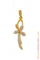 18Kt Gold Diamond Pendant - Click here to buy online - 661 only..