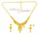 22K Yellow Gold Three Piece Necklace Set - Click here to buy online - 879 only..