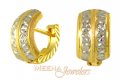 Two Tone Clip On Earrings - Click here to buy online - 205 only..