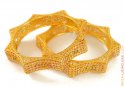 Click here to View - Gold Antique Bangles with Polki 