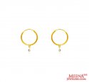 22 kt Gold Hoop Earrings - Click here to buy online - 257 only..