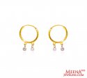 Hoop Earrings 22 Kt Gold - Click here to buy online - 258 only..