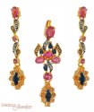 22K Gold Fancy Pendant Set - Click here to buy online - 606 only..
