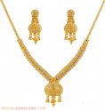 Click here to View - 22k Two Tone Necklace Set 