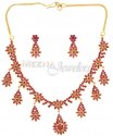 22 Kt Gold Ruby  Set - Click here to buy online - 2,043 only..