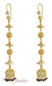 22Kt Gold Long Earrings - Click here to buy online - 537 only..