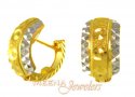 Two Tone Clip On Earrings - Click here to buy online - 205 only..