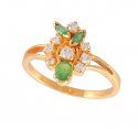 Click here to View - Gold Ring with Emerald and CZ 