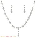 Click here to View - 18Kt White Gold Necklace Set 