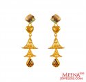 22K Gold Chandelier Long Earrings - Click here to buy online - 882 only..