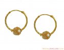 22Kt Gold Hoop Earrings - Click here to buy online - 392 only..