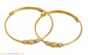 Twotone Baby Bangle (22K)