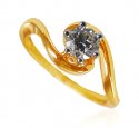 18K Yellow Gold Diamond Ring  - Click here to buy online - 2,573 only..