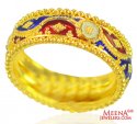 22Kt Yellow Gold Meenakari Band - Click here to buy online - 695 only..