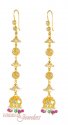 22Kt Gold Long Earrings - Click here to buy online - 540 only..