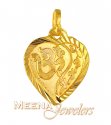 22Kt Fancy Om Pendant - Click here to buy online - 74 only..