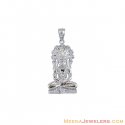 18k White Gold Lord Vishnu Pendant - Click here to buy online - 778 only..