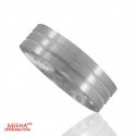 18Kt White Gold Designer Wedding Band - Click here to buy online - 913 only..