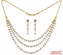 22Kt Gold Two Tone Necklace Set - Click here to buy online - 2,905 only..